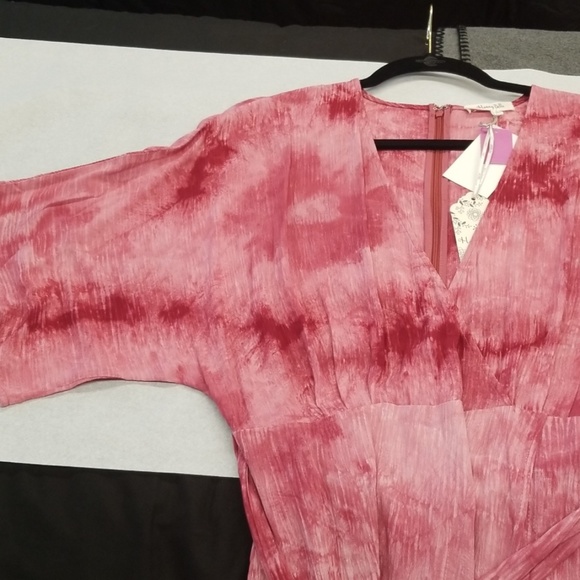 Belted Wrap dress. Beautiful rose pink color. - Picture 5 of 8